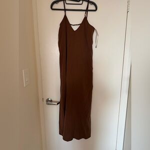 Zara Chocolate Brown Maxi Dress
